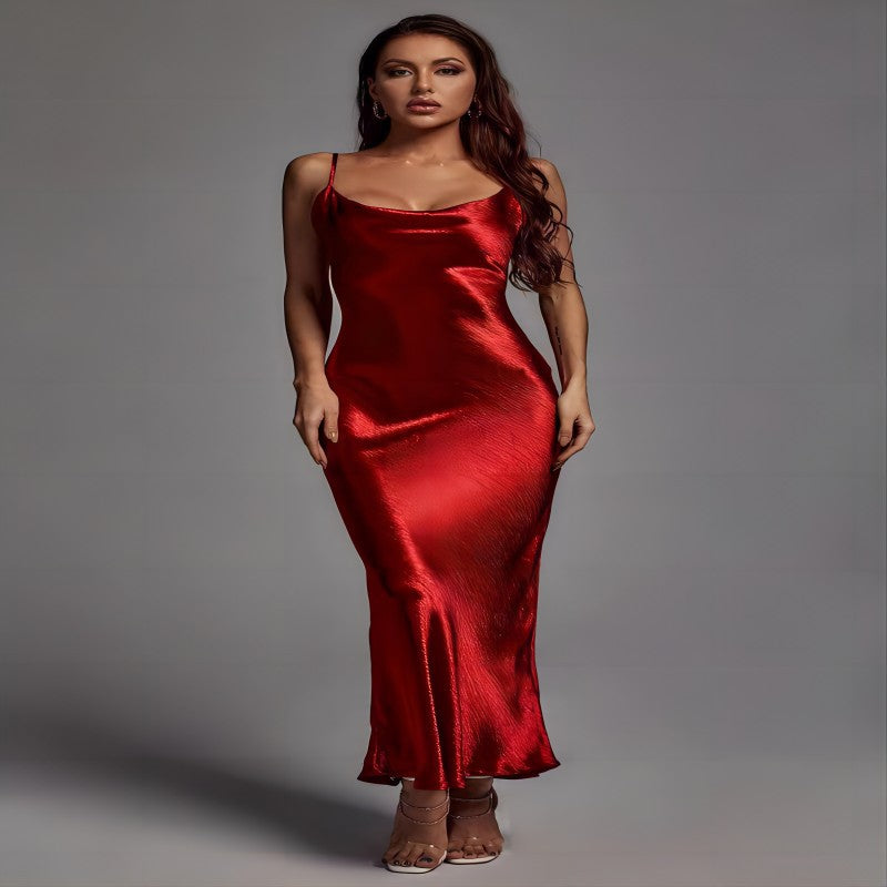 Satin Sling Sexy Dress