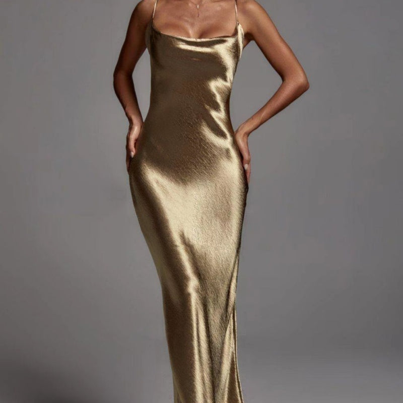 Satin Sling Sexy Dress