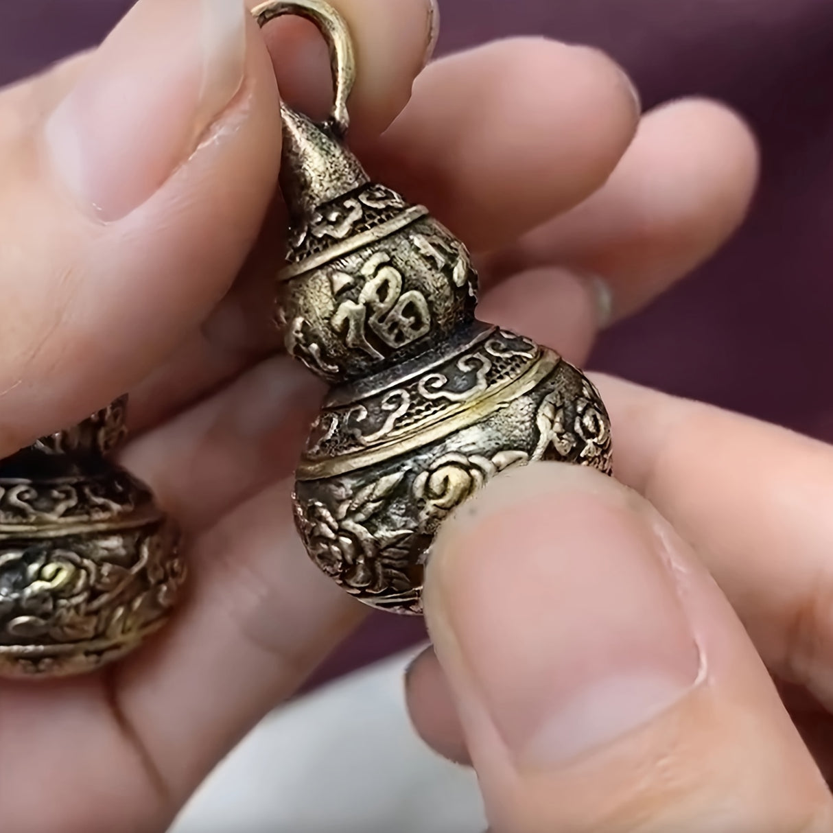 Pure Copper Gourd Statue