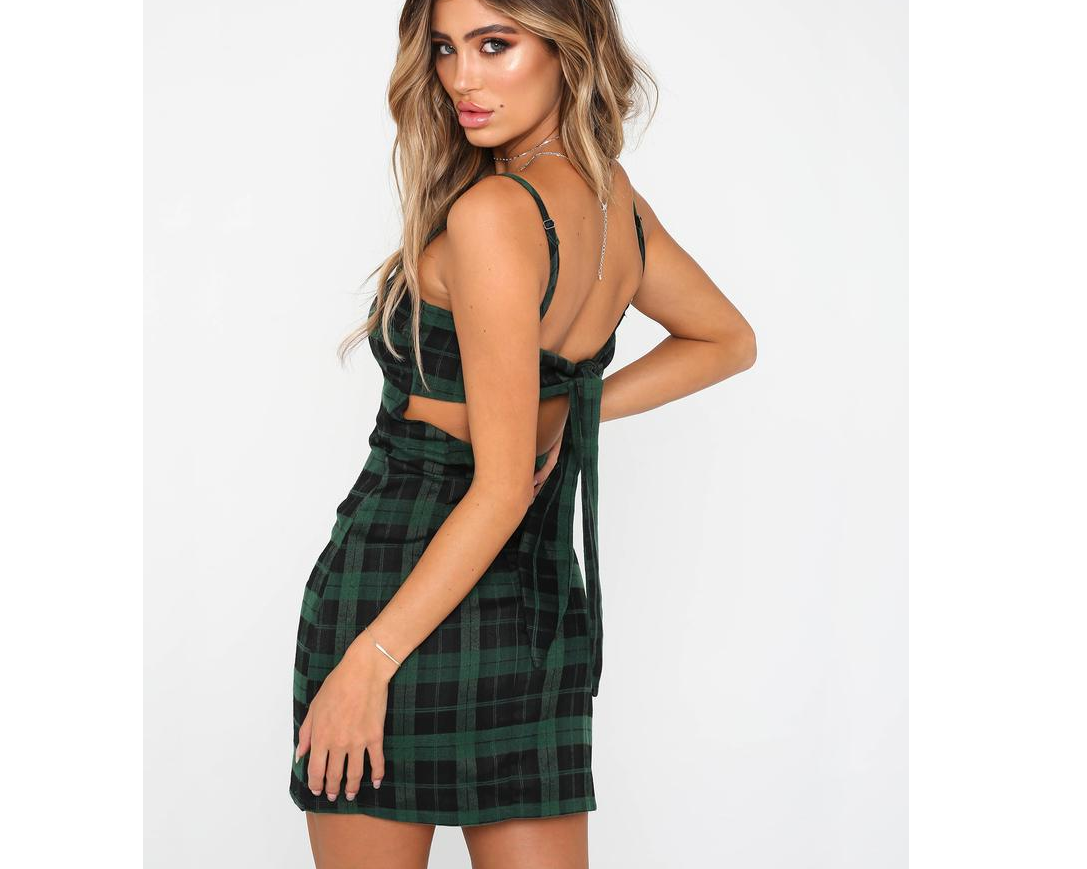 Erika Green Plaid Dress - Timeless Chic