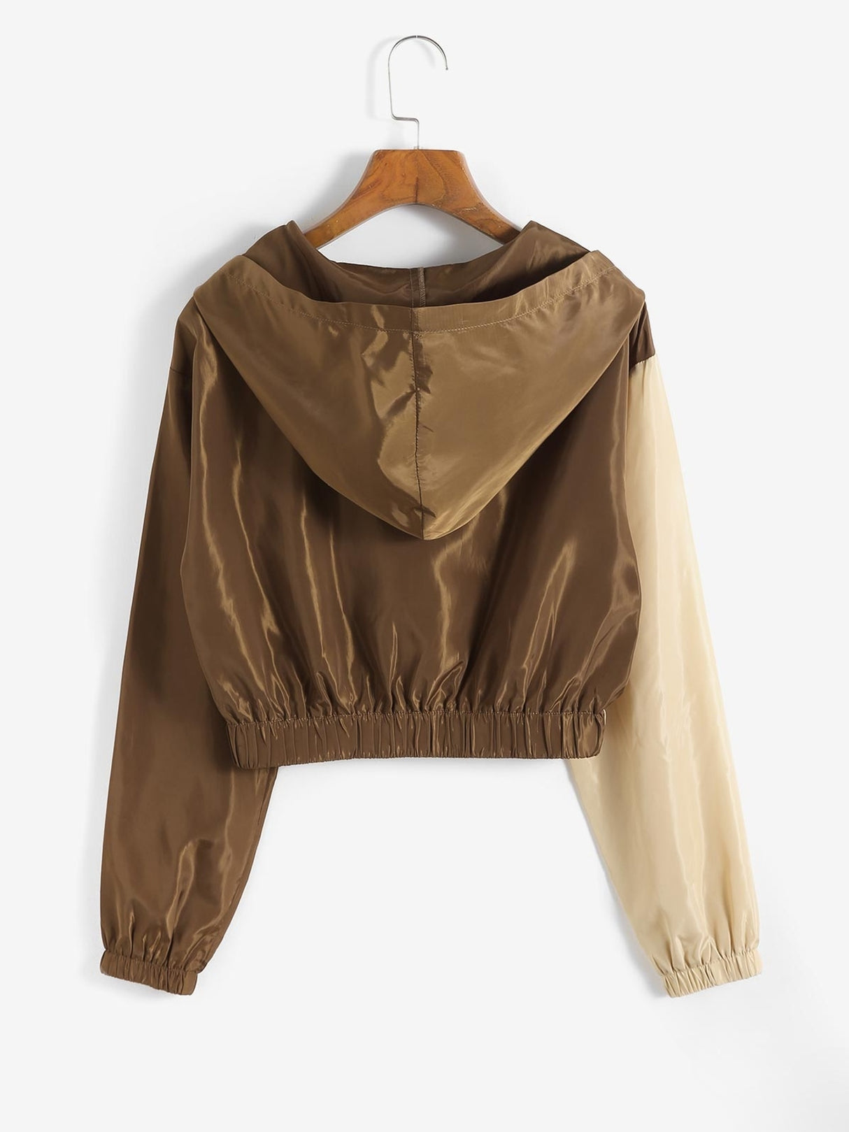 Color Block Hooded Jacket