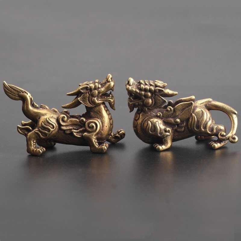 Retro Copper Pixiu Statue