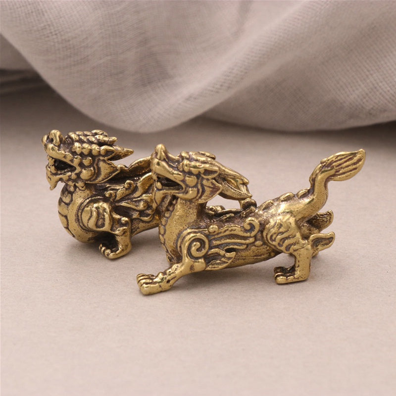 Retro Copper Pixiu Statue