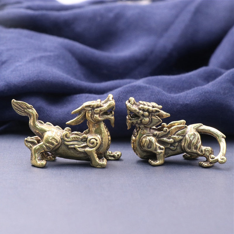 Retro Copper Pixiu Statue