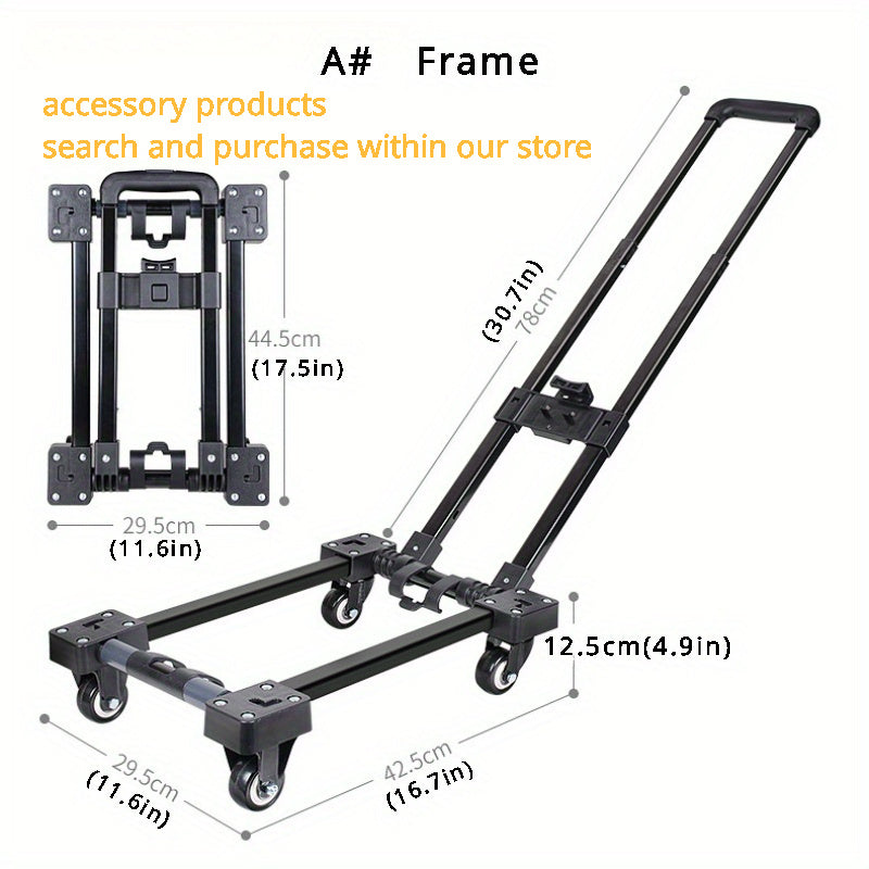 Folding Shopping Cart with 360° Rotating Wheels and Removable Storage Basket