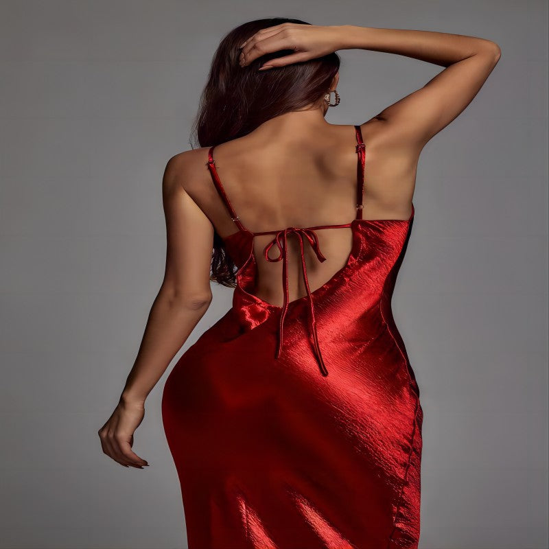 Satin Sling Sexy Dress