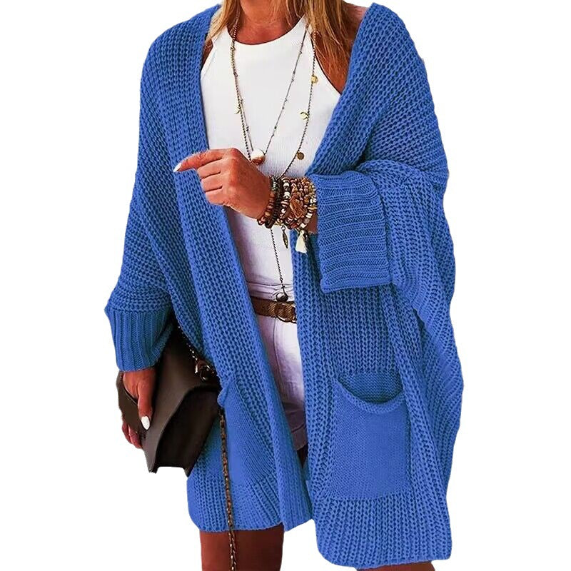 Loose Knit Mid-length Sweater Coat