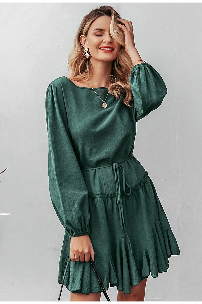 Tommy Dress - Green Comfort in Cotton