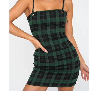 Erika Green Plaid Dress - Timeless Chic