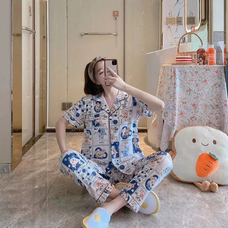 Printed Cotton Night Suit