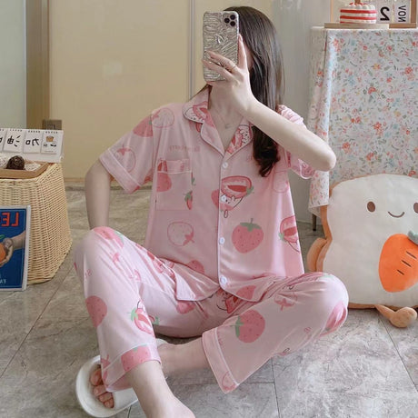 Printed Cotton Night Suit