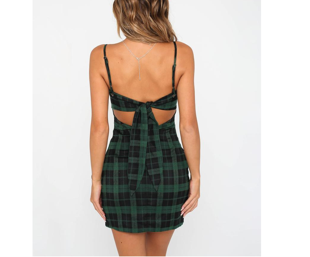 Erika Green Plaid Dress - Timeless Chic