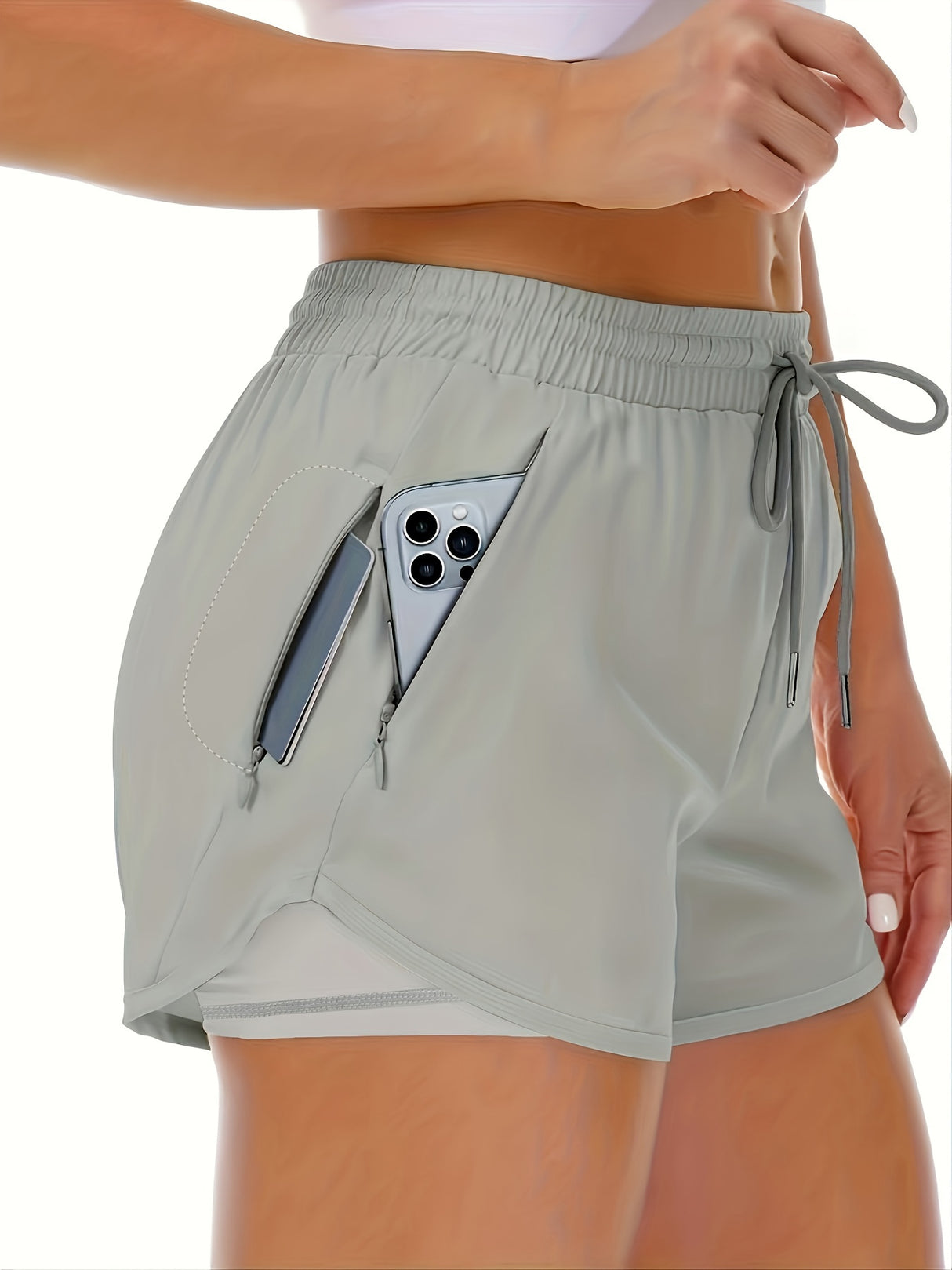 Running Shorts 2-in-1 With Multi Pockets