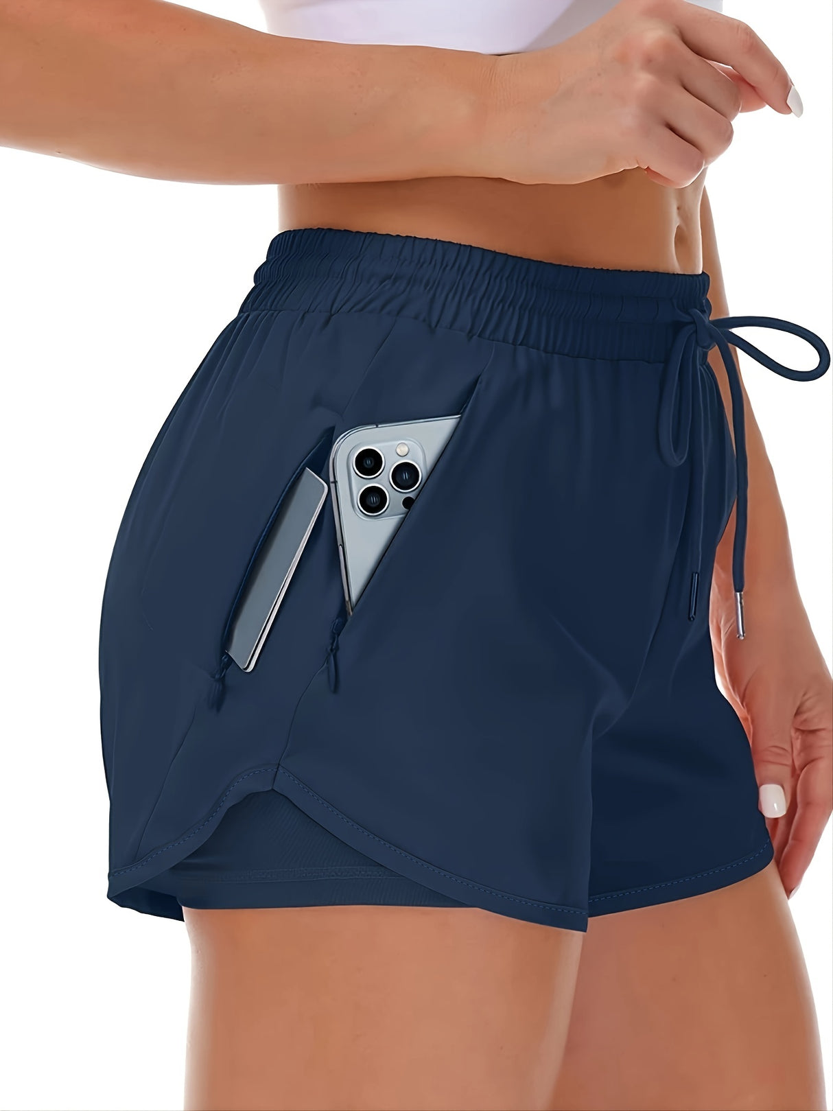 Running Shorts 2-in-1 With Multi Pockets