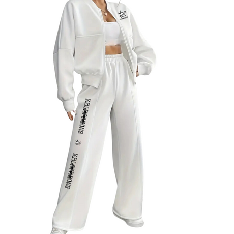 Solid Color Pants Set