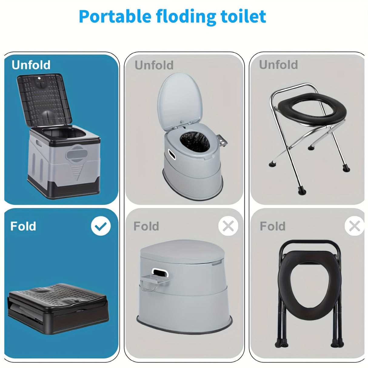 Folding Travel Toilet