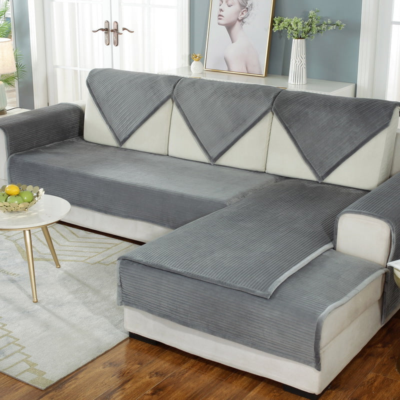 Plush Padded Non-slip Sofa Cover