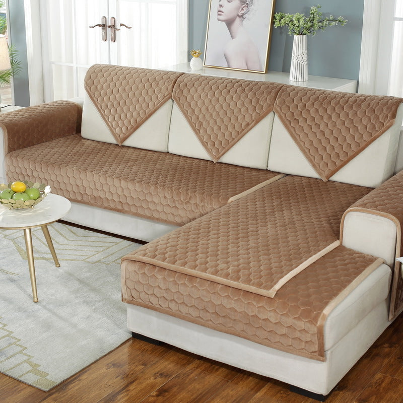 Plush Padded Non-slip Sofa Cover