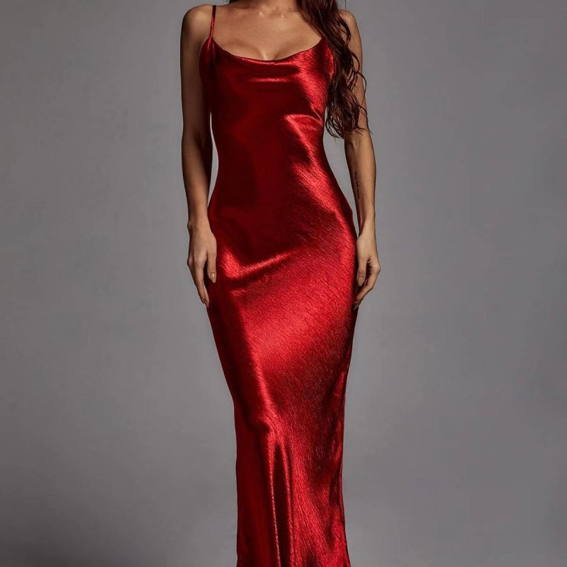 Satin Sling Sexy Dress