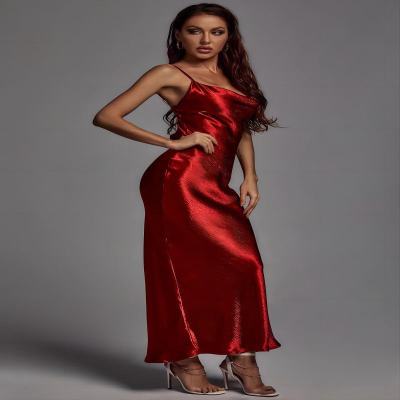 Satin Sling Sexy Dress