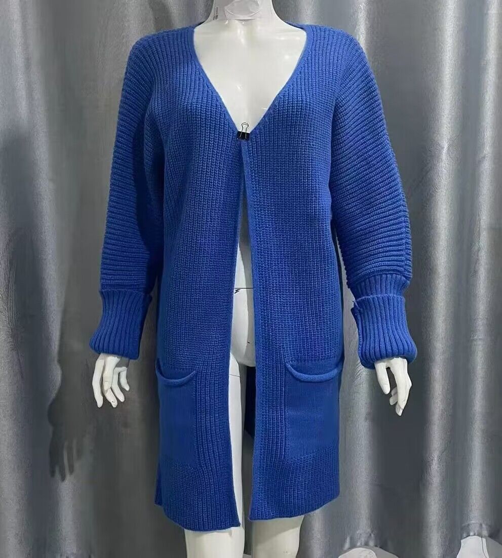 Loose Knit Mid-length Sweater Coat