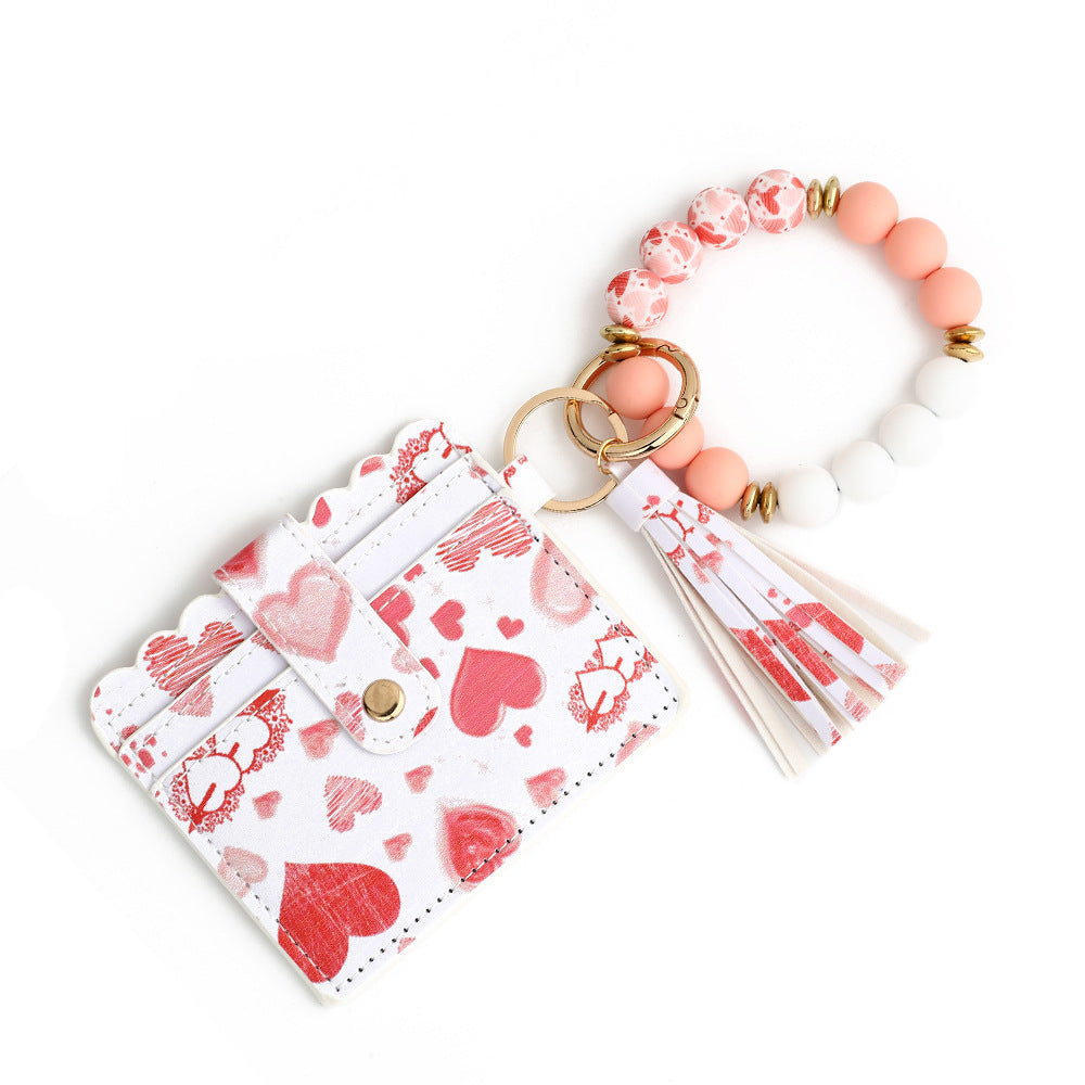 Love Print Card Holder & Bracelet Wallet