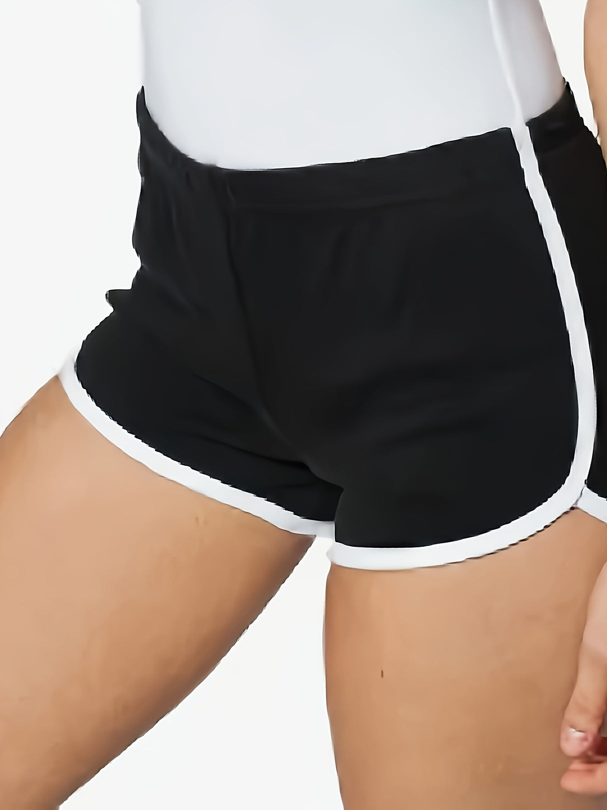 Elastic High Rise Stretch Shorts