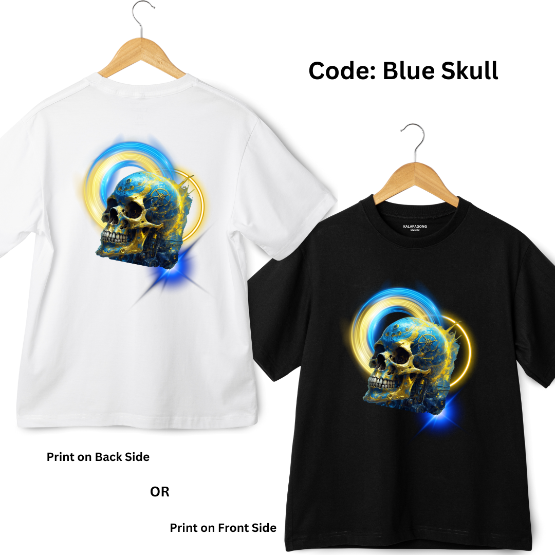 Skull Designed Oversized T-shirt