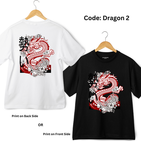 Dragon Designed Oversized T-shirt