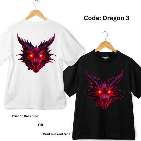 Dragon Designed Oversized T-shirt