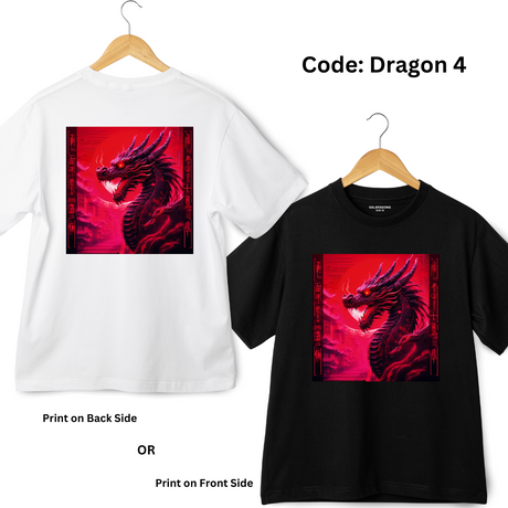 Dragon Designed Oversized T-shirt