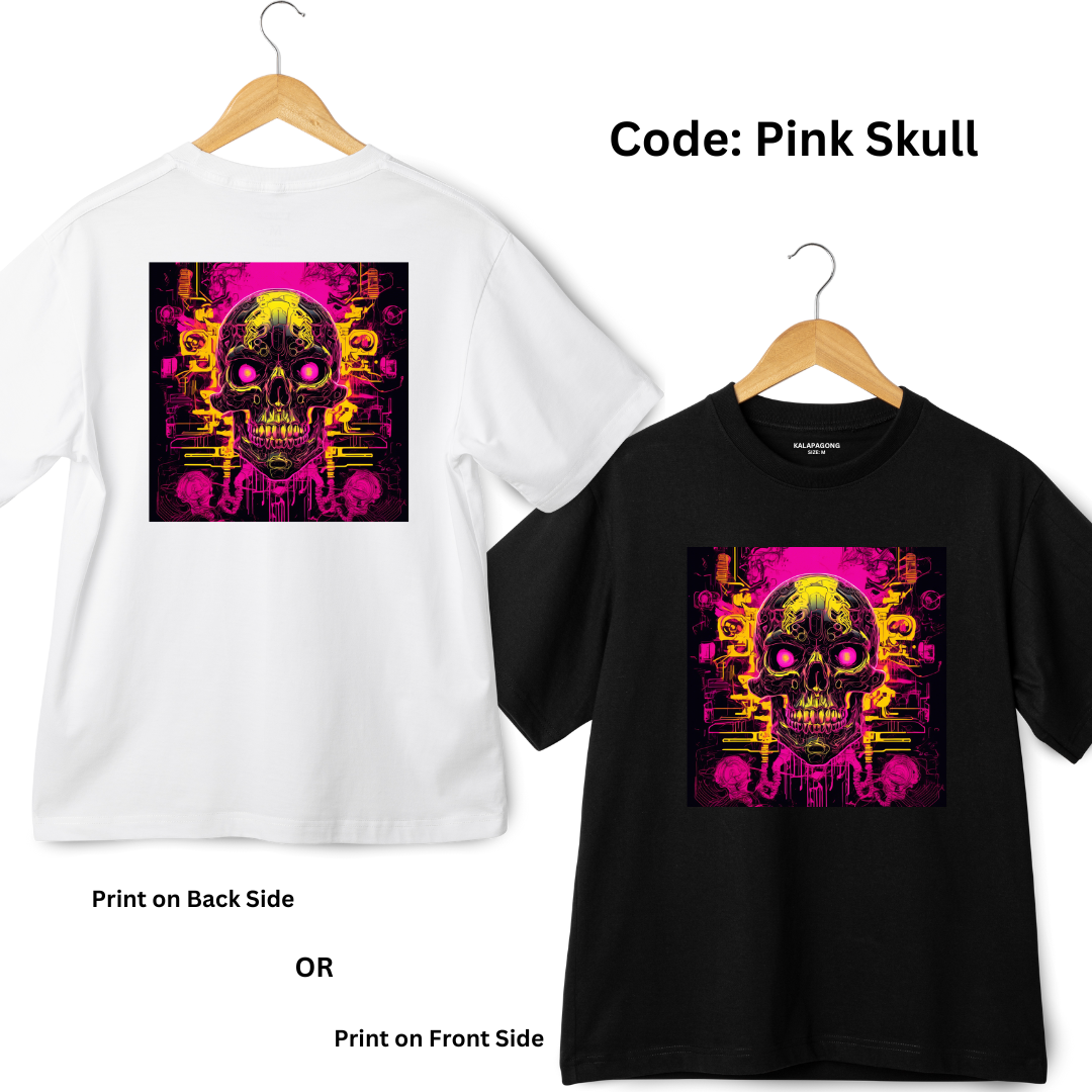 Skull Designed Oversized T-shirt