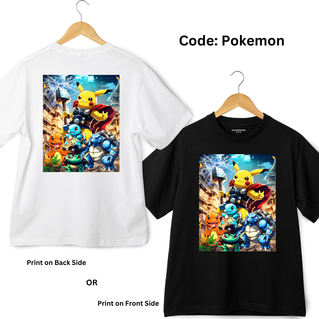 Pokemon Designed Oversized T-shirt