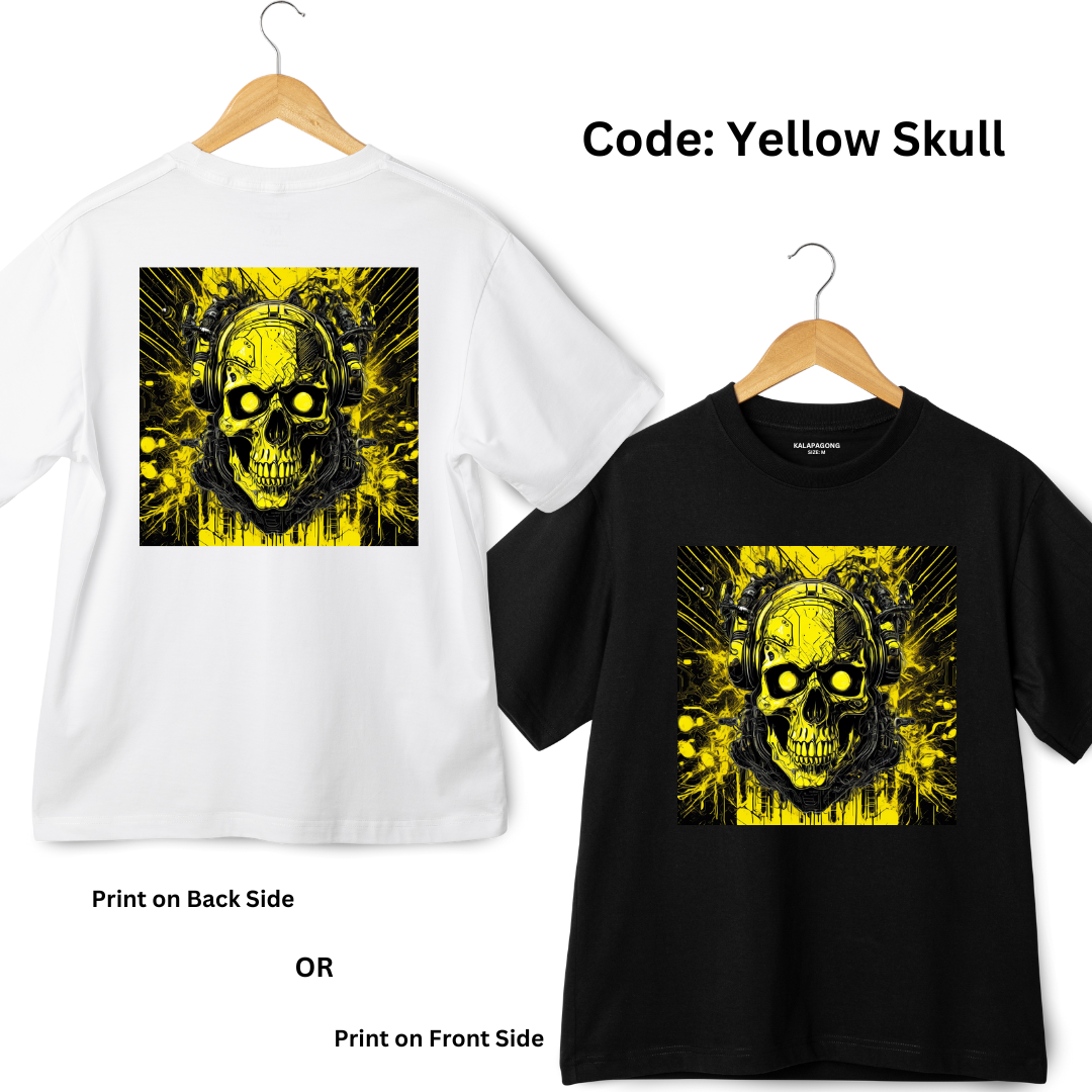 Skull Designed Oversized T-shirt