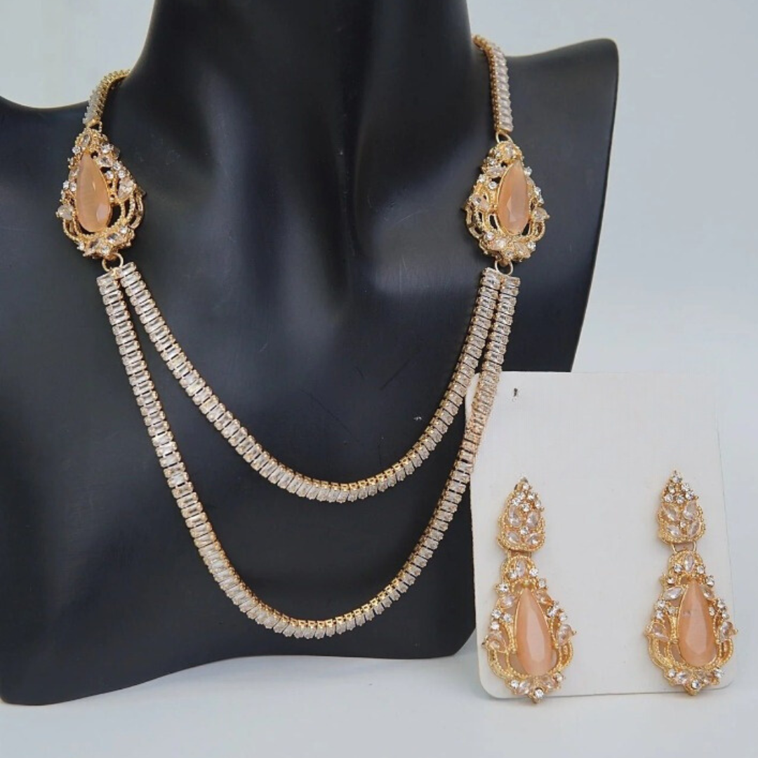 Double Sided Zircon Chain Necklace