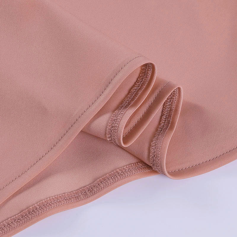 Satin V-Neck Backless Party Dress