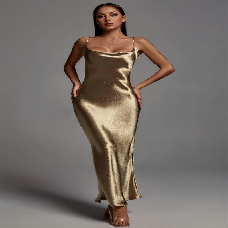 Satin Sling Sexy Dress
