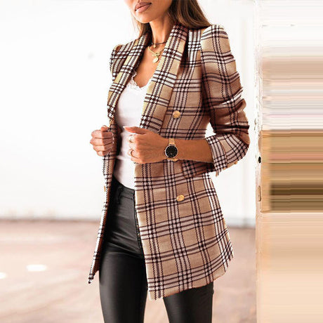 Printed Long Sleeve Blazer Coat