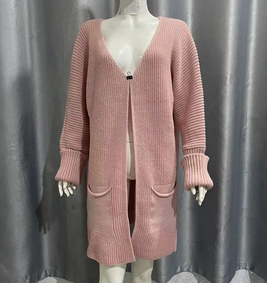 Loose Knit Mid-length Sweater Coat