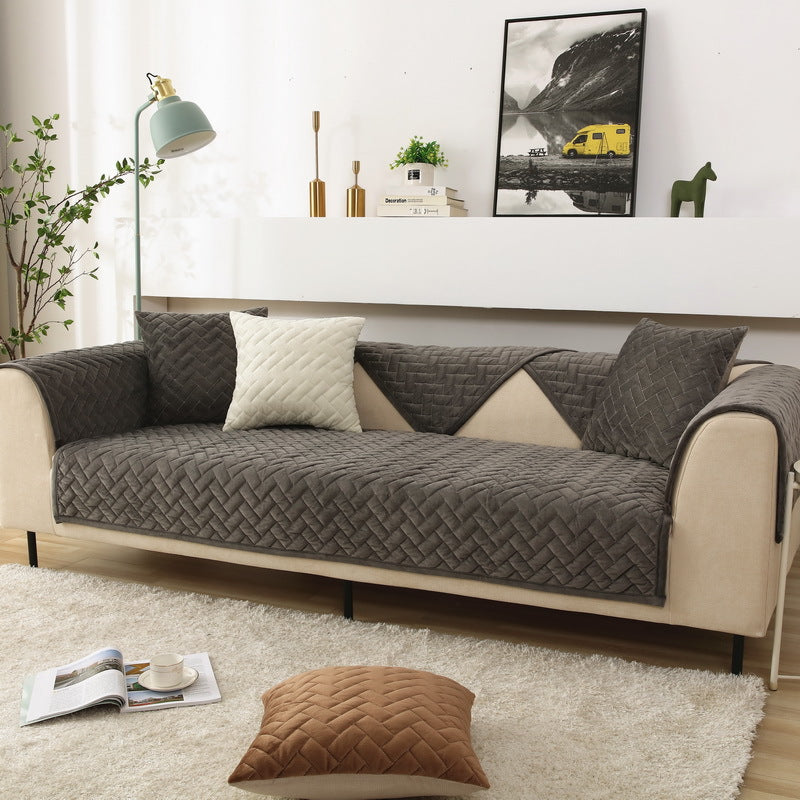 Plush Padded Non-slip Sofa Cover