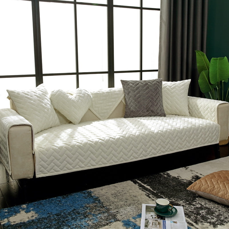 Plush Padded Non-slip Sofa Cover