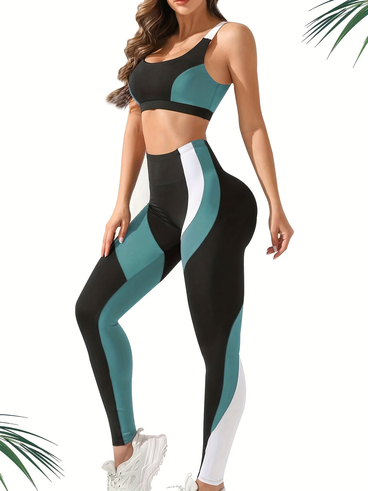 Sports Set Hooded Tank Top and Leggings