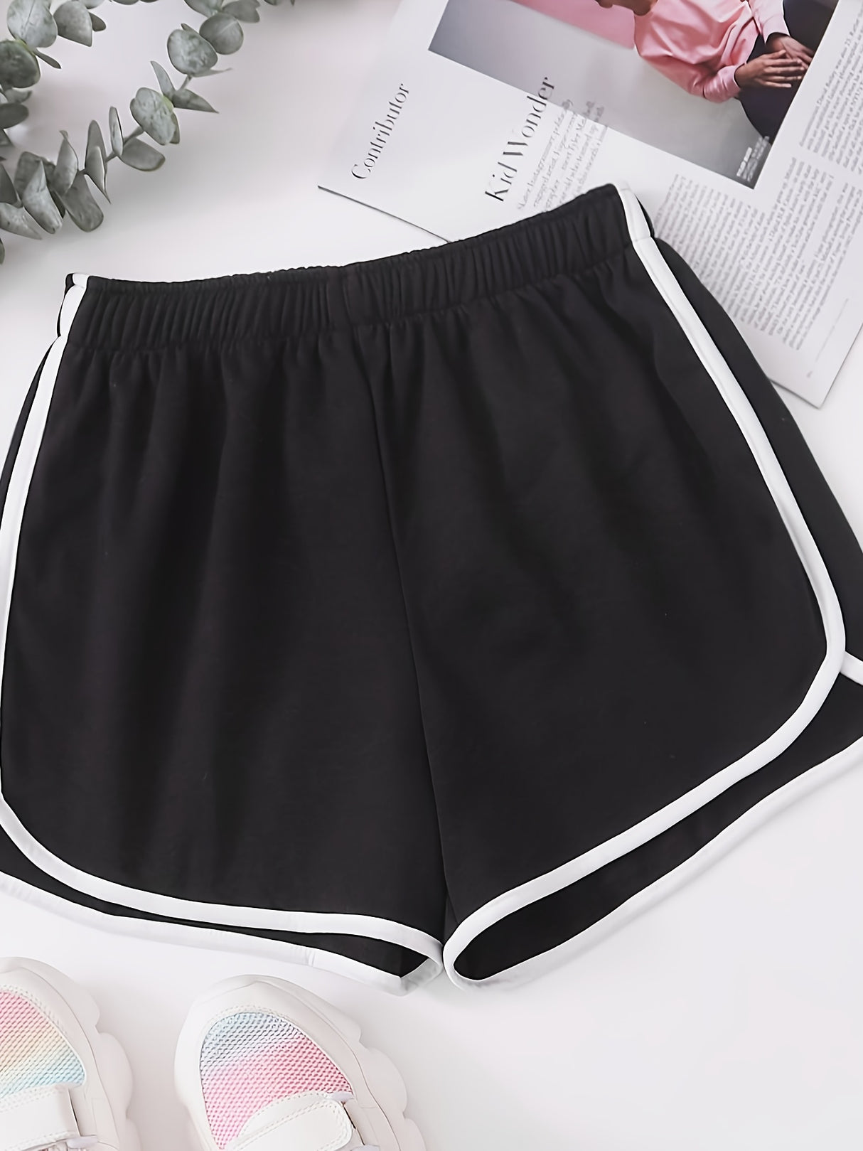 Elastic High Rise Stretch Shorts