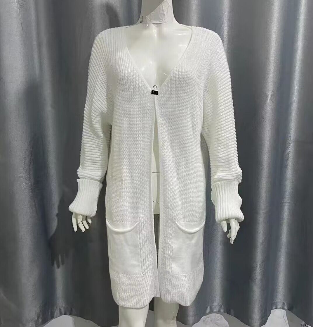 Loose Knit Mid-length Sweater Coat