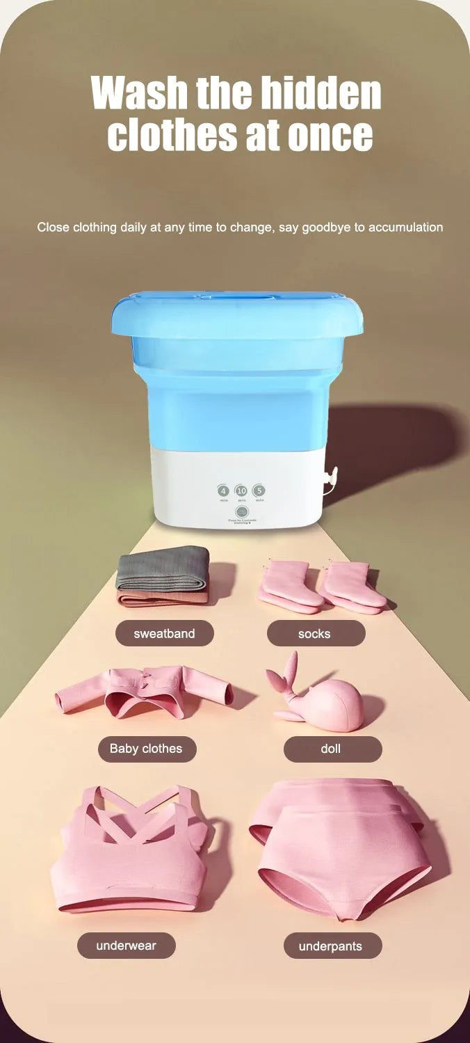Mini Folding Washing Machine for Underwear - Picksentials
