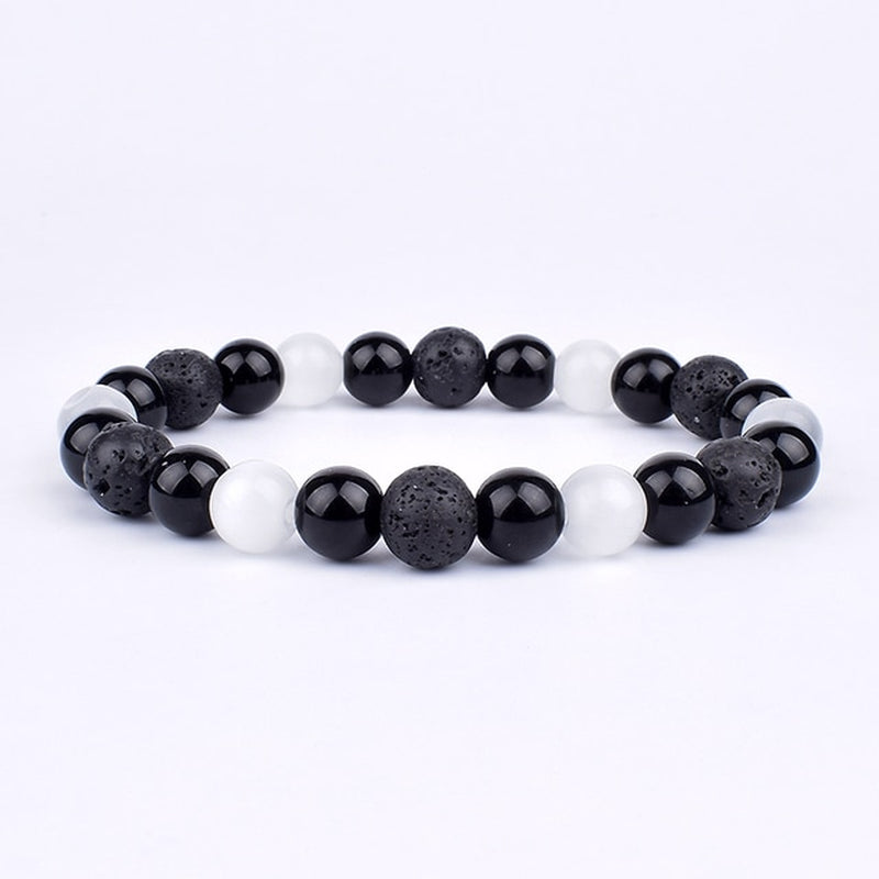 Magnetic Hematite Bracelets with Tiger Eye Stone Beads