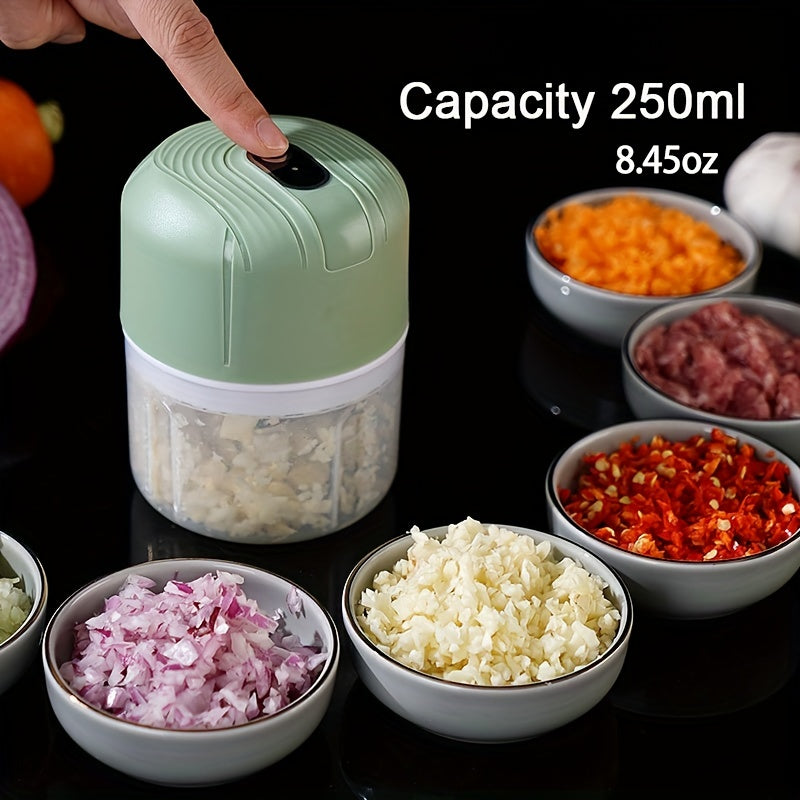 Electric Mini Garlic Mixer, Multifunctional Food Supplement Machine, Beat Garlic Chopped, Onion, Meat Crusher, Usb Charging