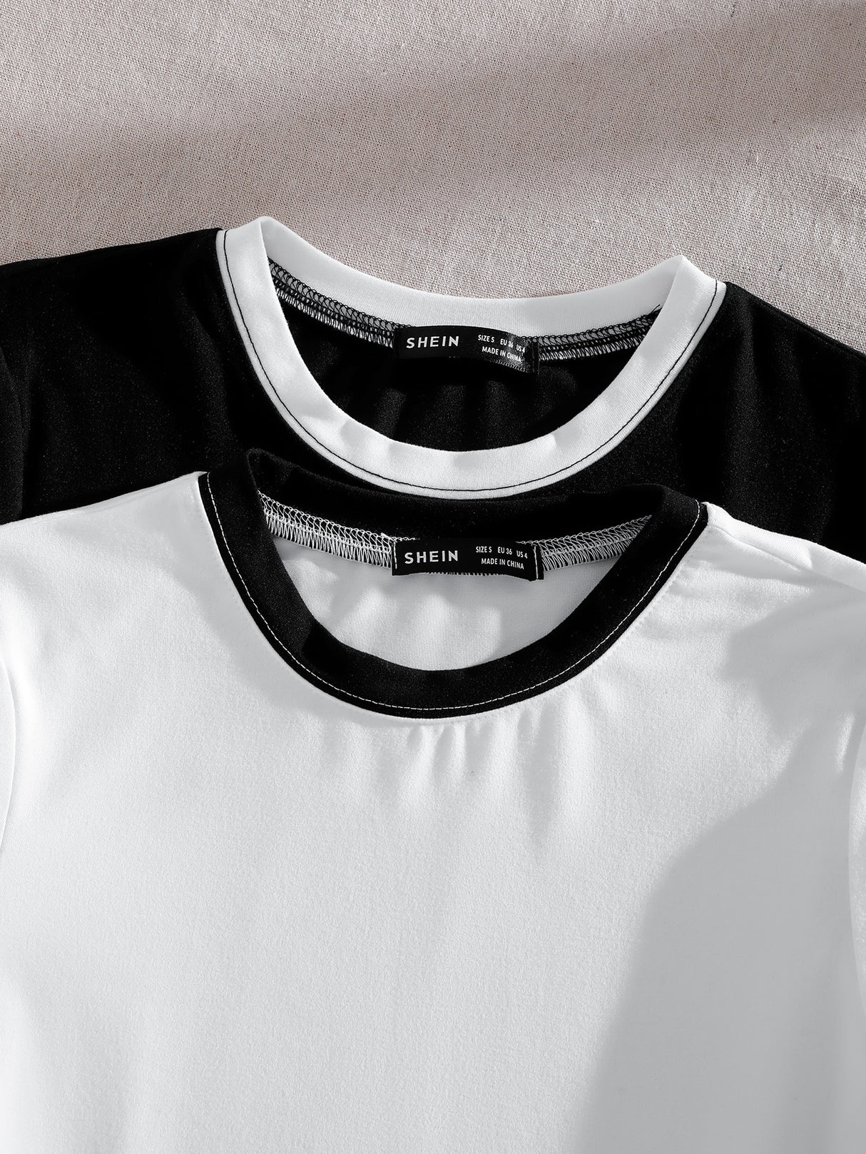Contrast Binding Tee Set - Picksentials