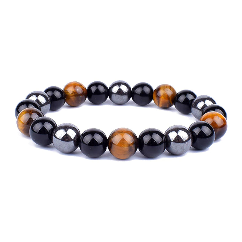 Magnetic Hematite Bracelets with Tiger Eye Stone Beads - Picksentials