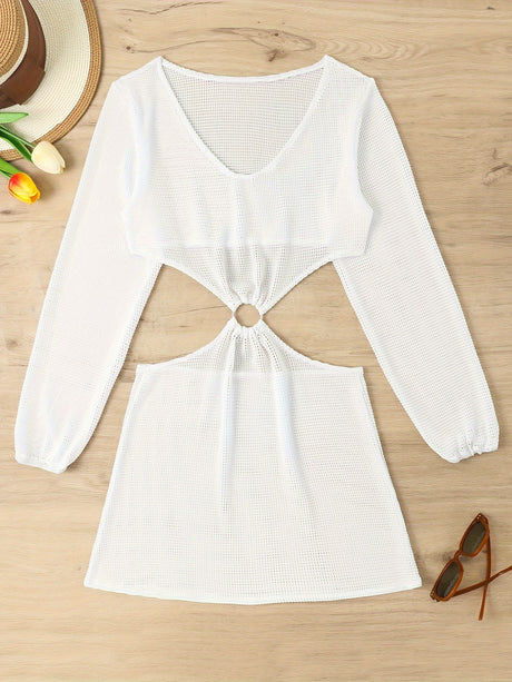 Knitted Ring Link Cover Up